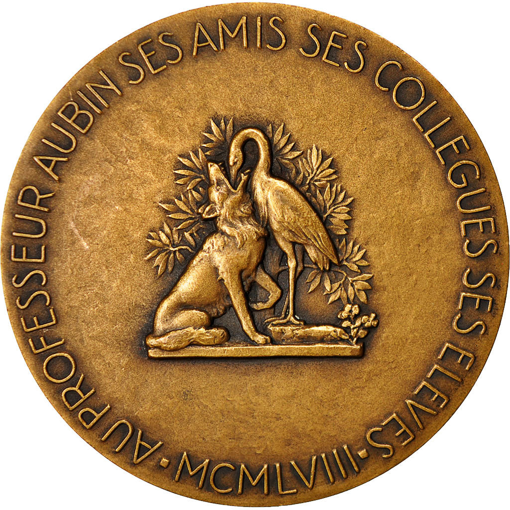 Francia, Medal, Professeur André Aubin, 1958, Delannoy, SPL, Bronzo