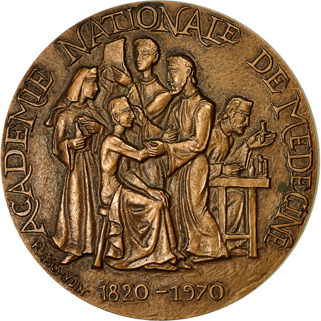 France, Medal, Académie Nationale de Médecine, 1971, Tschudin, MS(63), Bronze