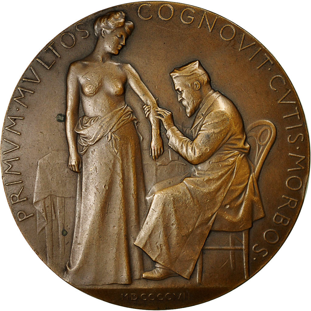 France, Medal, Professeur Henri Hallopeau, Académie de Médecine, 1907