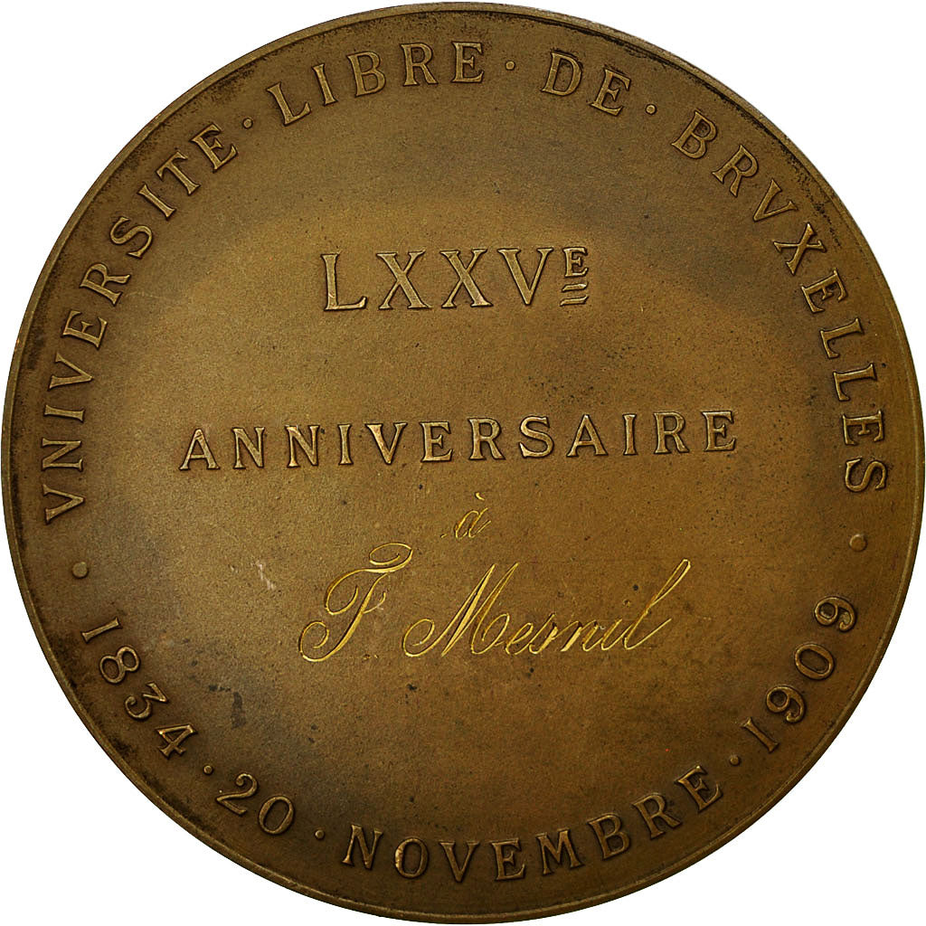 France, Medal, Université libre de Bruxelles, 75ème Anniversaire, Devreese