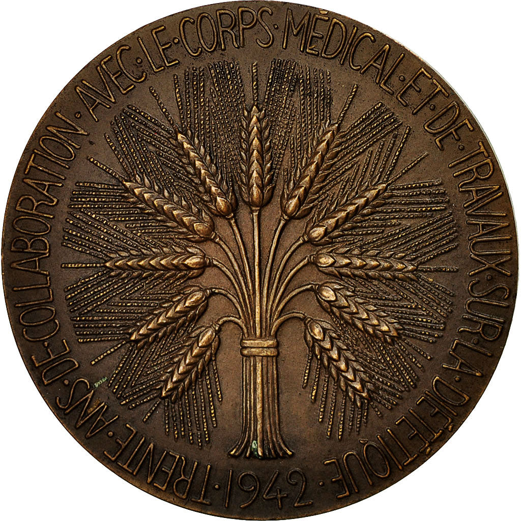 France, Medal, Professeur Charles Heudebert, 1942, Dropsy, MS(63), Bronze