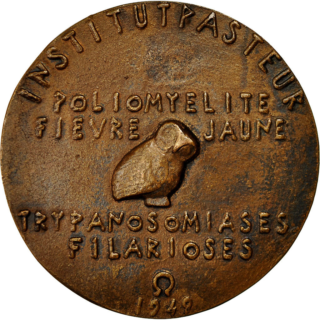 France, Medal, Docteur Stéfanopoulos, Institut Pasteur, 1949, Apartis, MS(63)