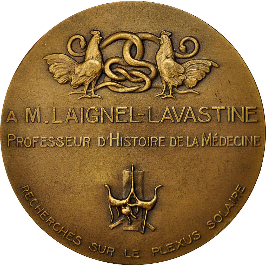 France, Medal, Professeur Laignel-Lavastine, Histoire de la Médecine, 1937, De