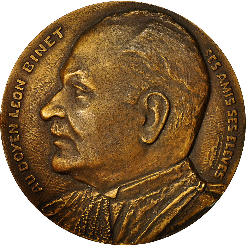 Francja, Medal, Au Doyen Léon Binet, 1963, MS(63), Bronze