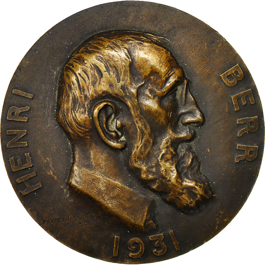 France, Medal, Henri Berr, Revue de Synthèse Historique, 1931, Sudre