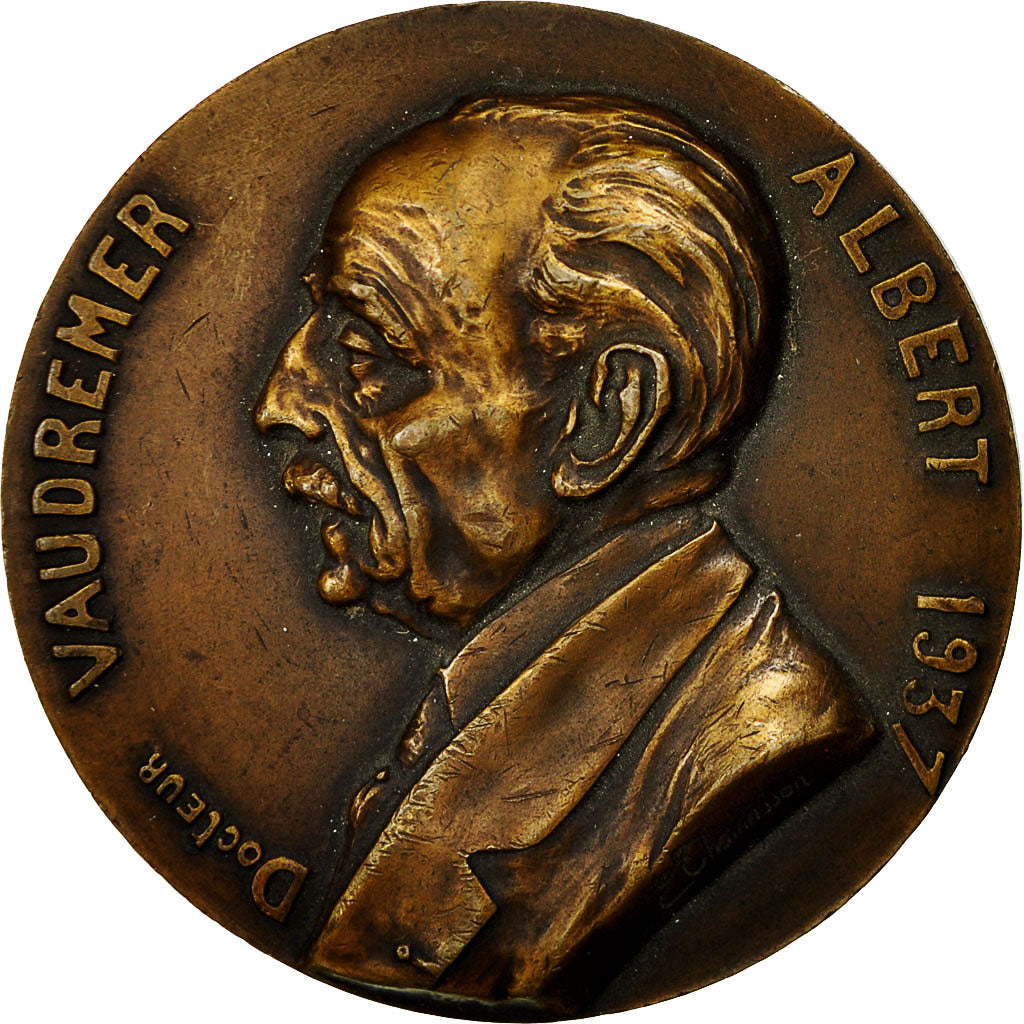France, Medal, Docteur Vaudremer, Salpétrière, 1937, Thomasson, SUP+, Bronze