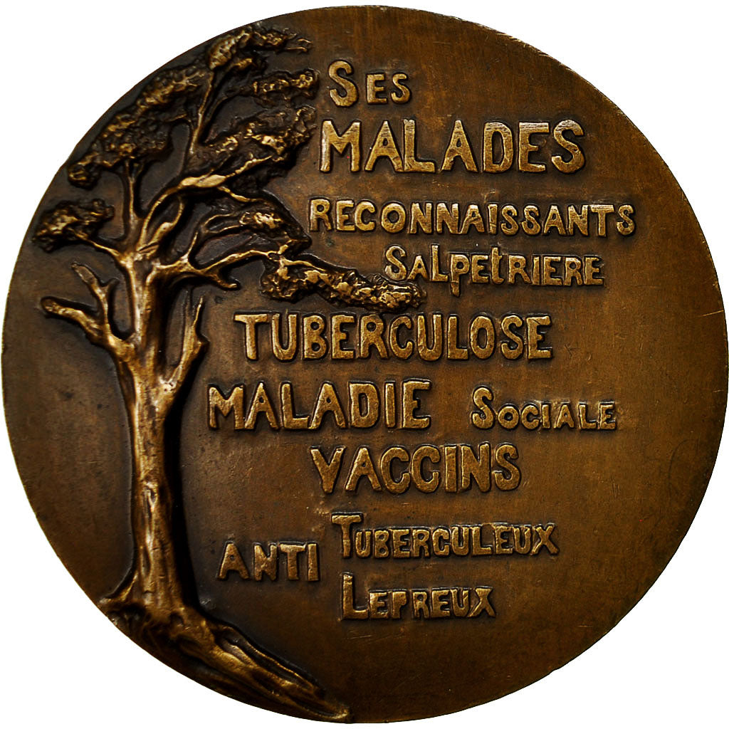 France, Medal, Docteur Vaudremer, Salpétrière, 1937, Thomasson, SUP+, Bronze