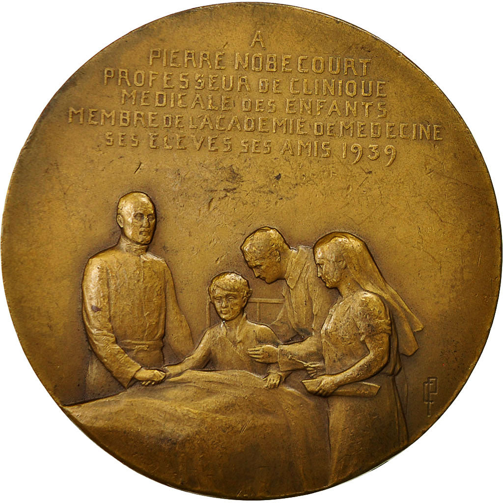 Francia, Medal, Professeur P.Noblecourt, Clinique Médicale des Enfants, 1939