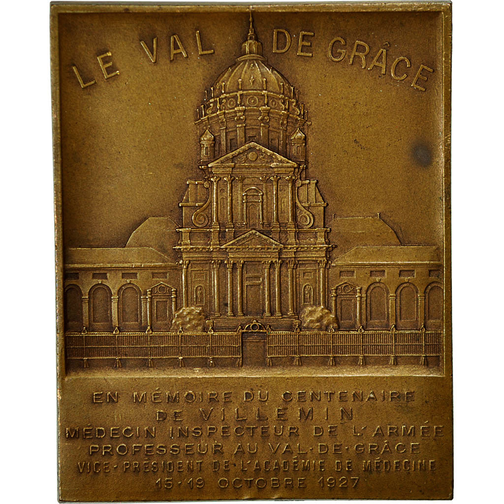 France, Medal, Médecin Inspecteur Villemin, Val de Grace, 1927, Turin