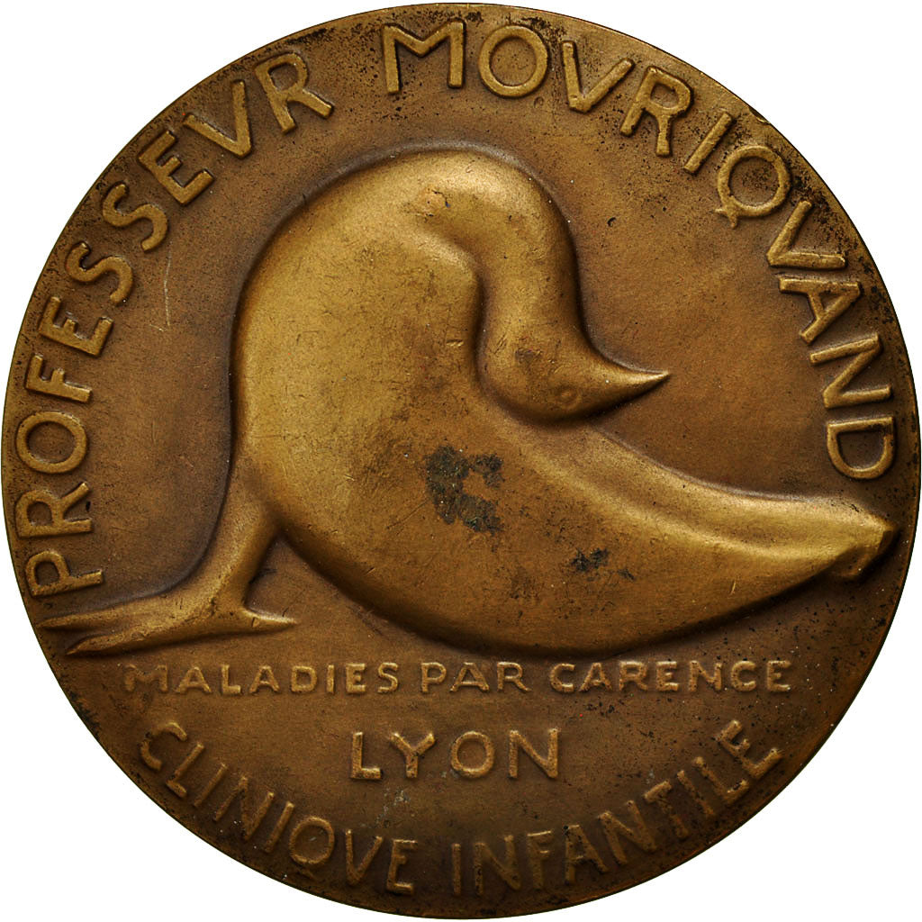 Frankreich, Medal, Professeur Mouriquand, Lyon, Clinique Infantile, 1950