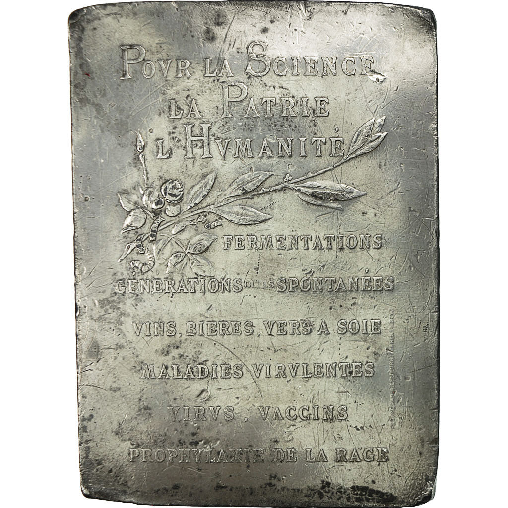 Francia, Medal, Louis Pasteur (1822-1895), BB+, Piombo