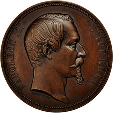 France, Medal, Napoleon III reçoit la Reine d'Angleterre à Boulogne, 1855