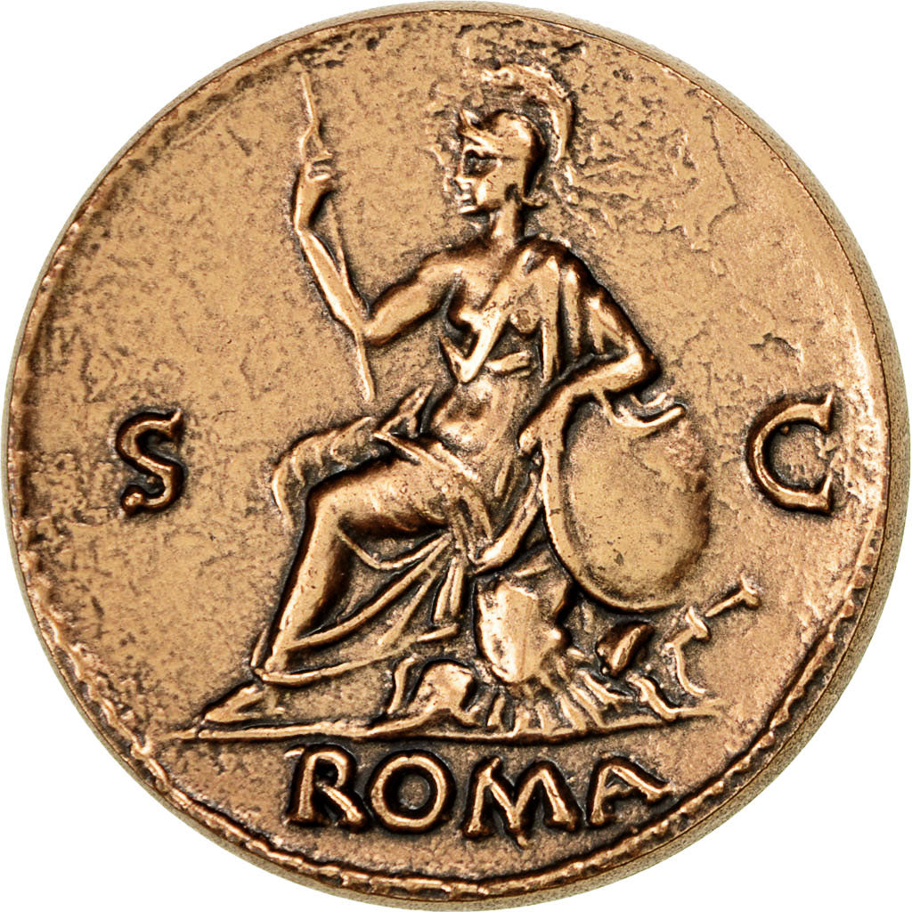 Francja, Medal, Reproduction Monnaie Antique, Galba, MS(64), Miedź