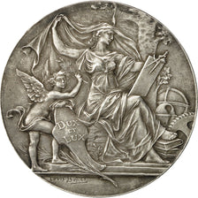 France, Medal, Troisième République, A la Science, Bottée, MS(60-62), Silver
