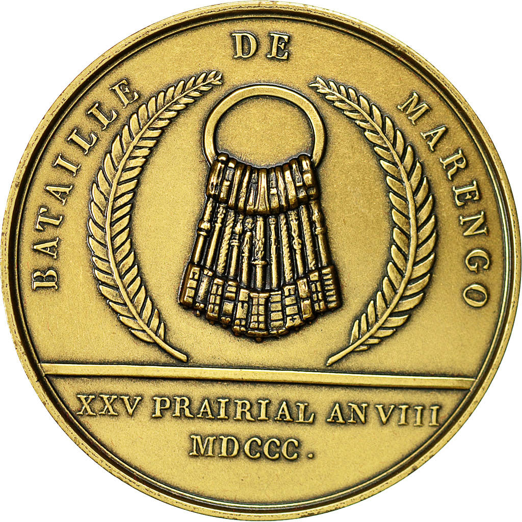 France, Medal, Napoleon Ier , Bataille de Marengo, Denon, MS(64), Bronze