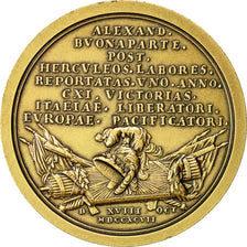 France, Medal, Napoléon Ier, Traité de Campo-Formio, Denon, MS(64), Bronze