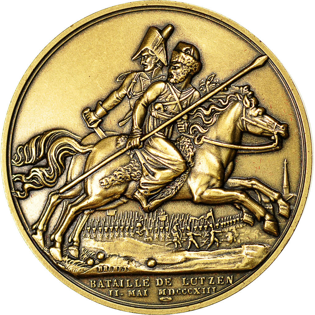 France, Medal, Napoléon Ier, Bataille de Lutzen, Denon, MS(64), Bronze