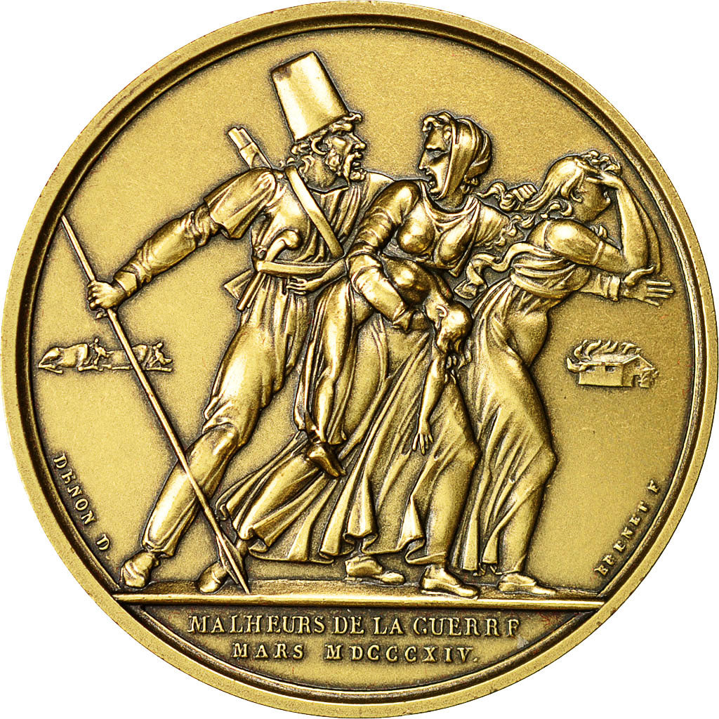 France, Medal, Napoléon Ier, Malheurs de la Guerre, Denon, MS(64), Bronze