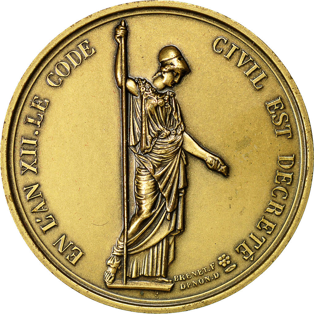 Francja, Medal, Napoléon Ier, En l'An XII, le Code Civil est Décrété, Denon