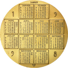 France, Medal, Médaille Calendrier, Monnaie de Paris, SUP+, Bronze