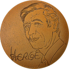 France, Medal, Les Aventures de Tintin, Hergé, 1983, C. Gondard, MS(63), Bronze