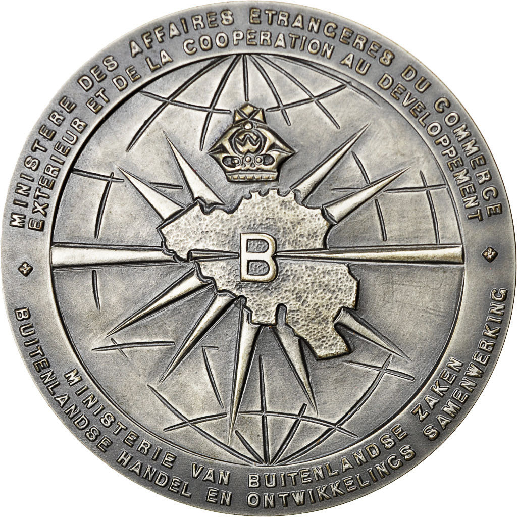 France, Medal, Ministères Belges, MS(60-62), Silvered bronze