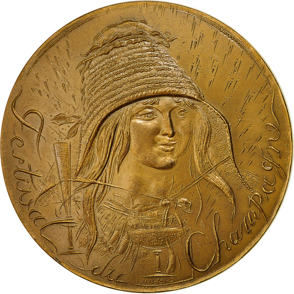 France, Medal, Festival du Champagne, Avize, 1984, Corbin, MS(60-62), Bronze