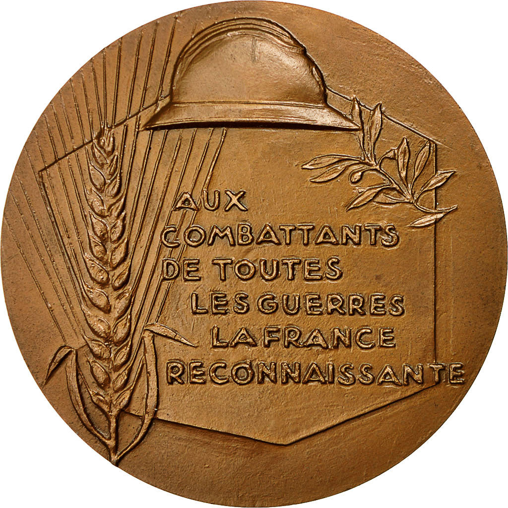France, Medal, 60ème Anniversaire de l'Armistice, 1973, Delamarre, MS(64)
