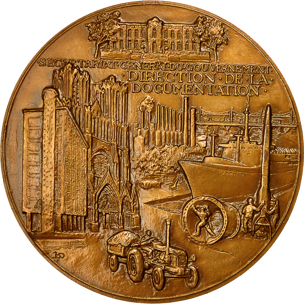 France, Medal, La Documentation Française, Dropsy, MS(63), Bronze