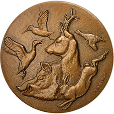 France, Medal, Office Nationale de la Chasse, 1977, Baron, MS(63), Bronze