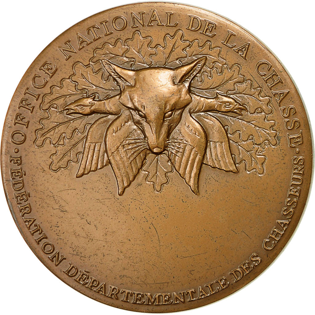France, Medal, Office Nationale de la Chasse, 1977, Baron, MS(63), Bronze