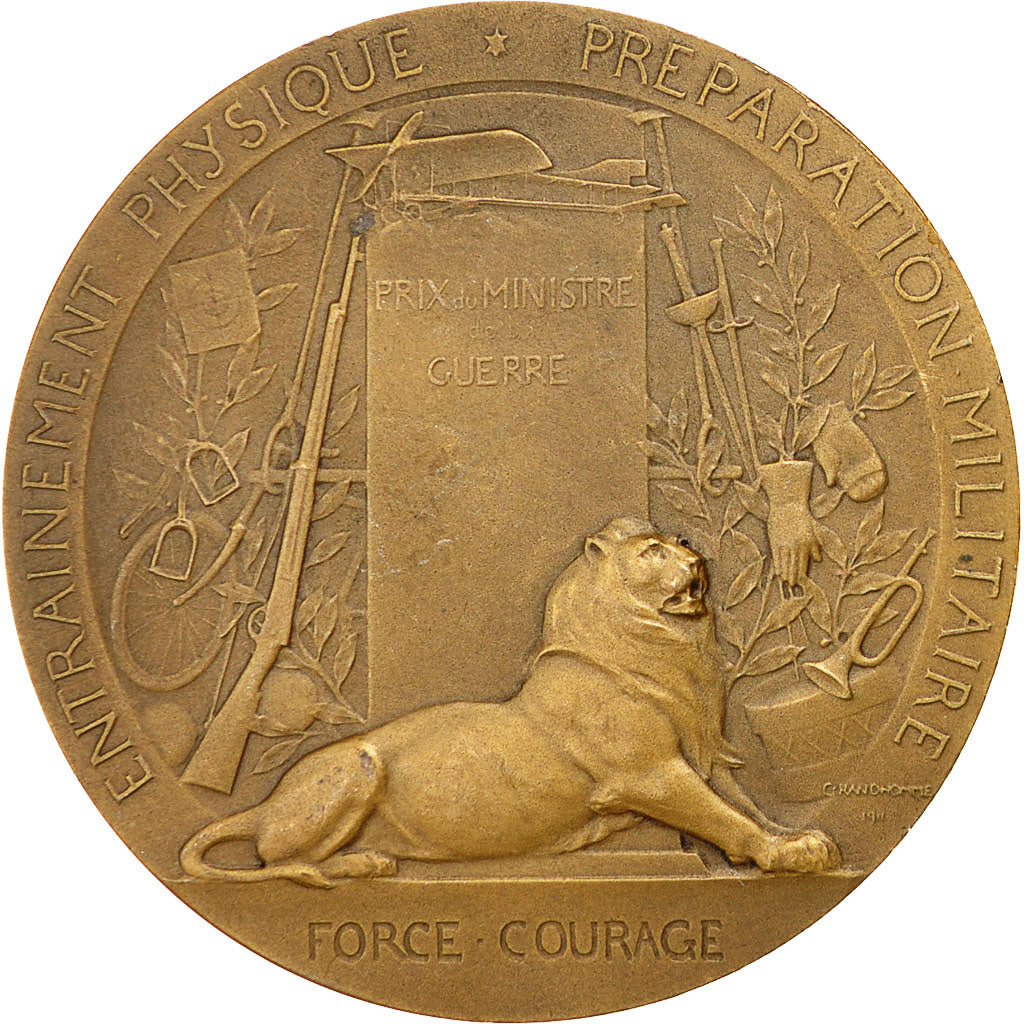 France, Medal, Prix du Ministère de Guerre, Force-Courage, Grandhomme