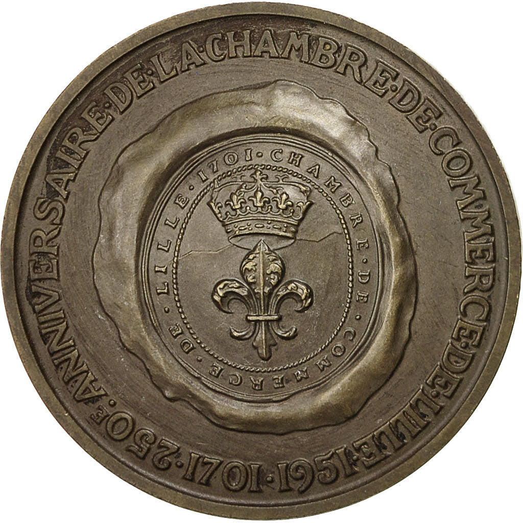 Francia, Medal, Inauguration du Port Fluvial de Lille, 1951, SPL, Bronzo