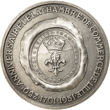 France, Medal, Inauguration du Port Fluvial de Lille, 1951, SPL, Argent