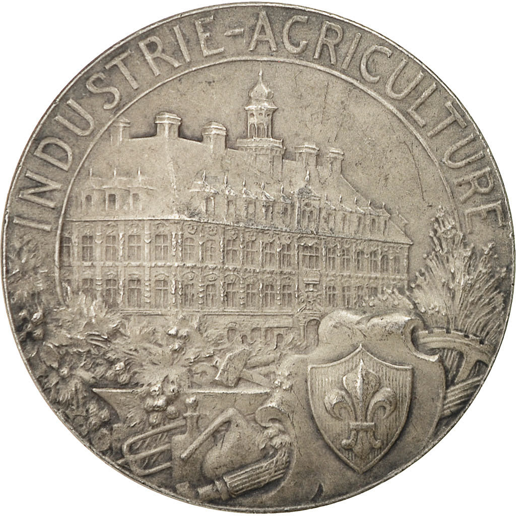 France, Medal, Chambre de Commerce de la Ville de Lille, Lefebvre, AU(55-58)