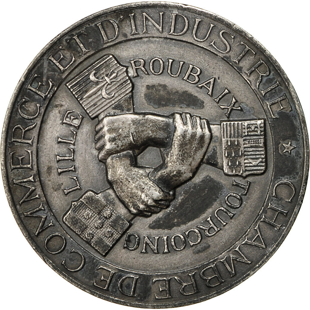 Francia, Medal, Chambre de Commerce de Lille, Roubaix et Tourcoing, SPL, Argento