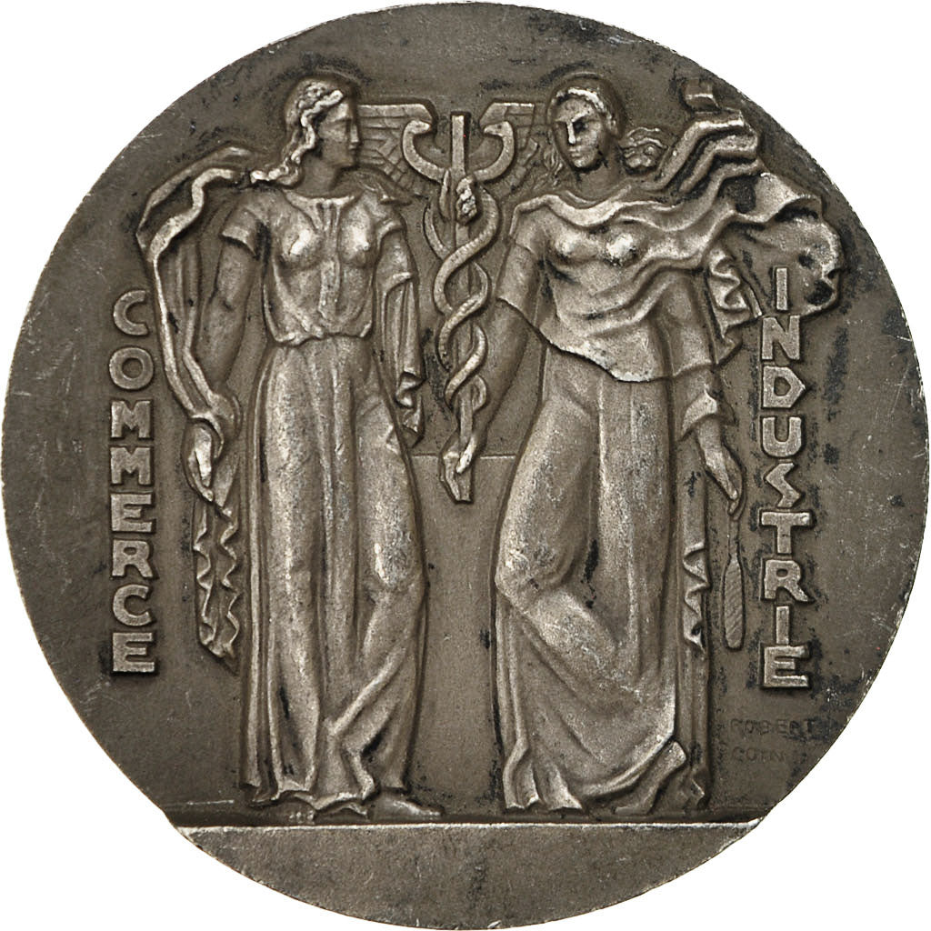 France, Medal, Chambre de Commerce de Lille, Coin, MS(60-62), Silver