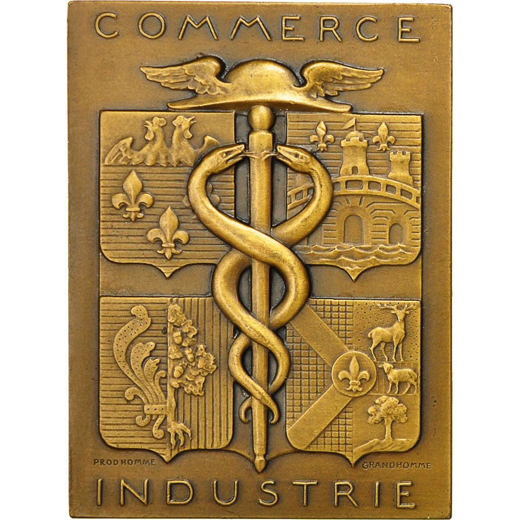 France, Medal, Chambre de commerce de Versailles,, 1939, Grandhomme, MS(63)