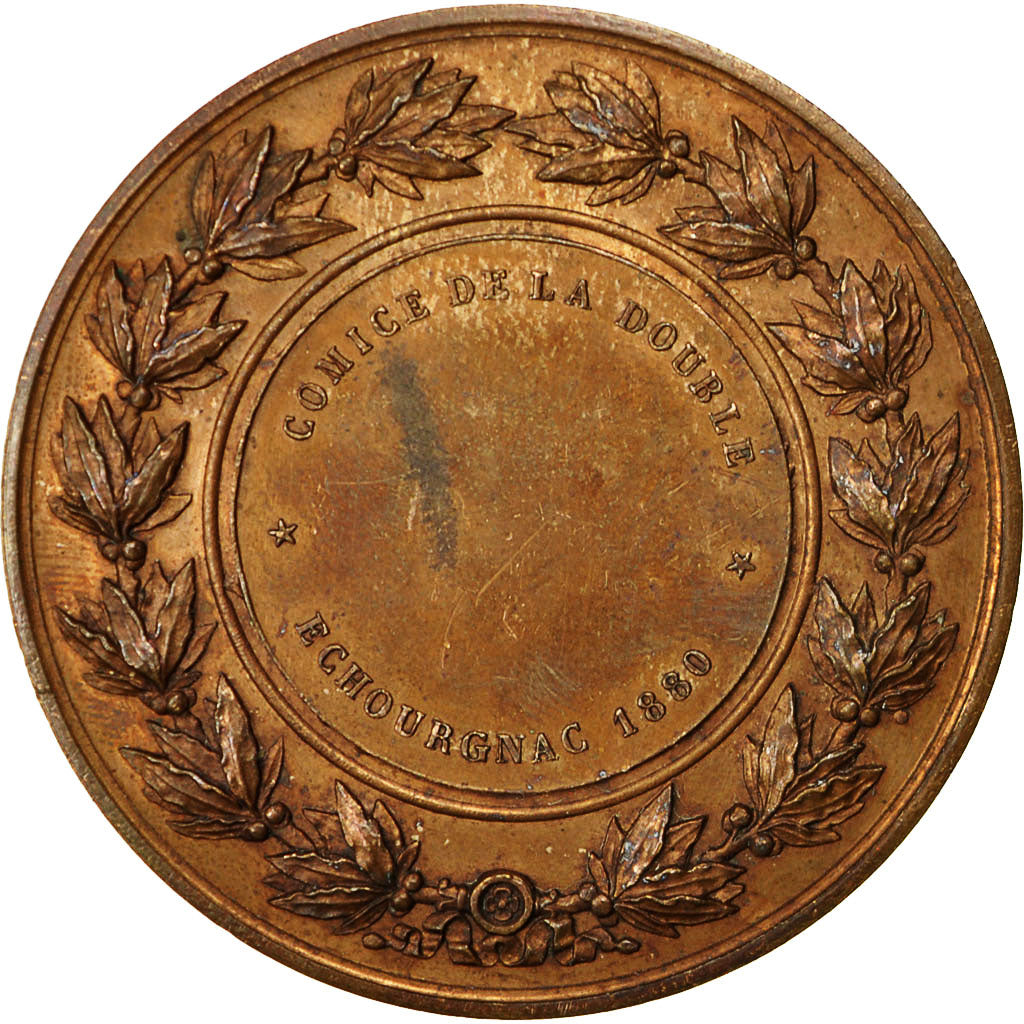 France, Medal, Comices de la Double Echourgnac, 1880, Lagrange, AU(55-58)