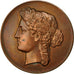 Francia, Medal, Comices de la Double Echourgnac, Marianne, 1877, Galle, SPL