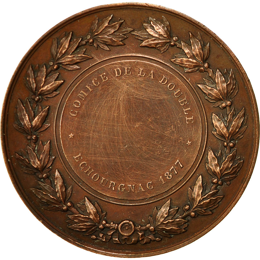 France, Medal, Comices de la Double Echourgnac, Marianne, 1877, Galle