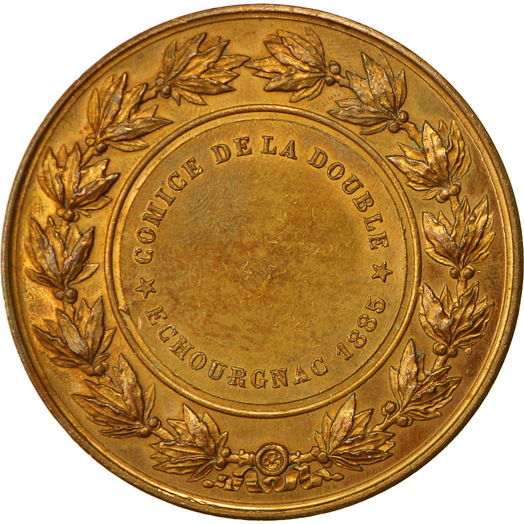 France, Medal, Comices de la Double Echourgnac, Marianne, 1885, Galle, SUP+