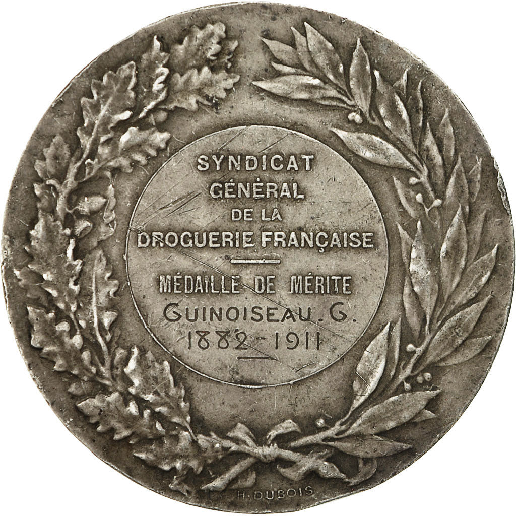 Francia, Medal, Syndicat Général de la Droguerie Française, Dubois.H, EBC