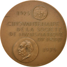 France, Medal, Cinquantenaire de la Société Numismatique du Nord, 1973