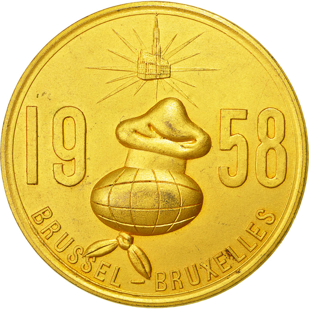 Frankrijk, Medal, Festival de la Patisserie, Bruxelles, 1958, PR+, Gilt Bronze