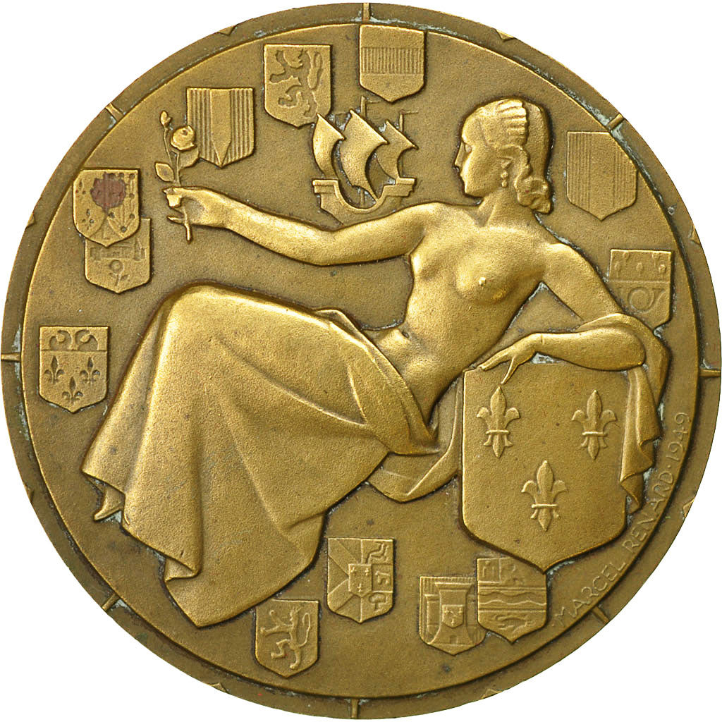 Frankreich, Medal, Compagnie Générale Transatlantique, Ile-de-France, Renard