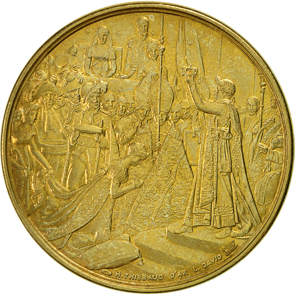 France, Medal, Napoléon Empereur et Roi, David, MS(63), Nickel-brass