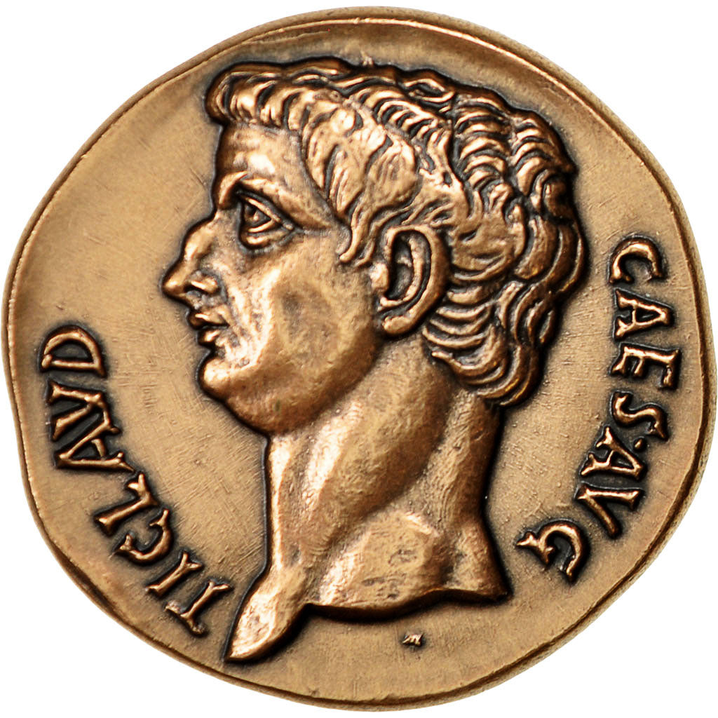 France, Medal, Reproduction Monnaie Antique, Claude, MS(64), Copper
