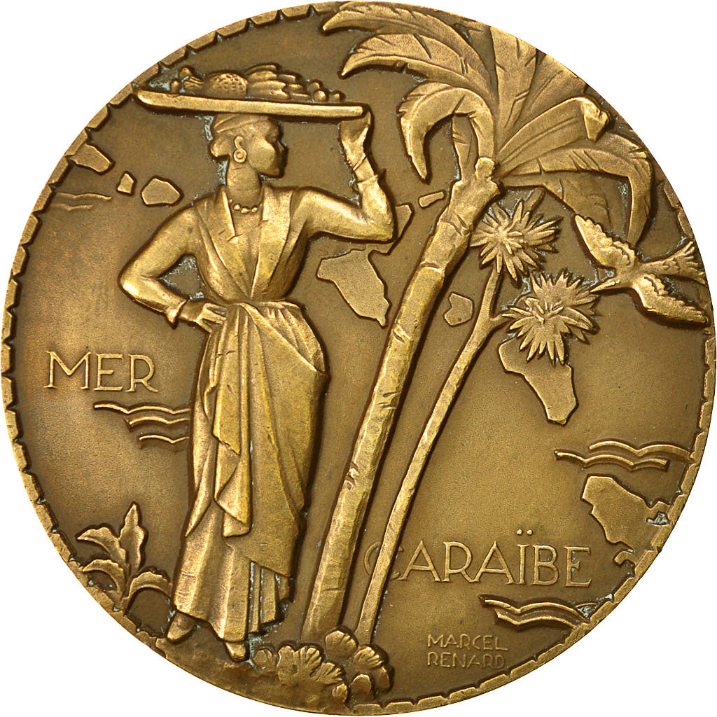 France, Medal, Compagnie Générale Transatlantique, Colombie, Renard, MS(63)