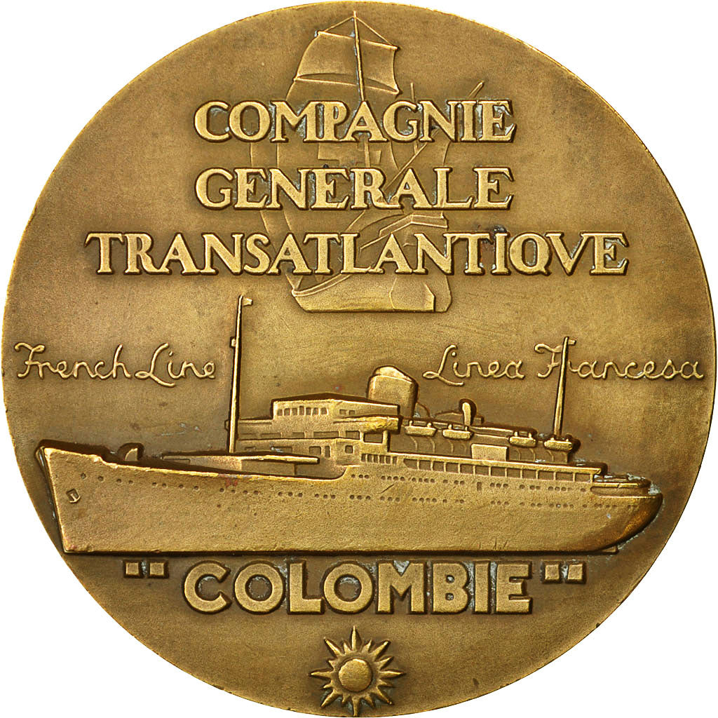 France, Medal, Compagnie Générale Transatlantique, Colombie, Renard, MS(63)